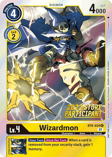 Wizardmon [BT6-034] (2022 Store Participant) [Double Diamond Promos]