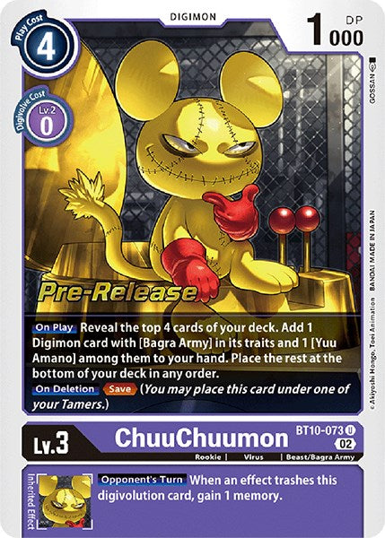 ChuuChuumon [BT10-073] [Xros Encounter Pre-Release Cards]