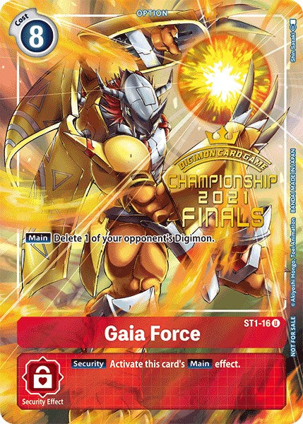 Gaia Force [ST1-16] (2021 Championship Finals Tamer‘s Evolution Pack) [Starter Deck: Gaia Red Promos]