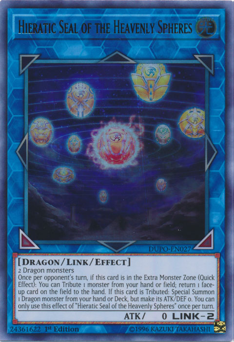 Hieratic Seal of the Heavenly Spheres [DUPO-EN027] Ultra Rare