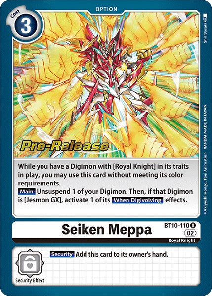 Seiken Meppa [BT10-110] [Xros Encounter Pre-Release Cards]