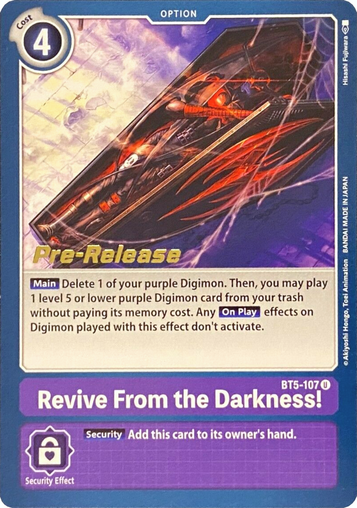 Revive From the Darkness! [BT5-107] [Battle of Omni Pre-Release Promos]