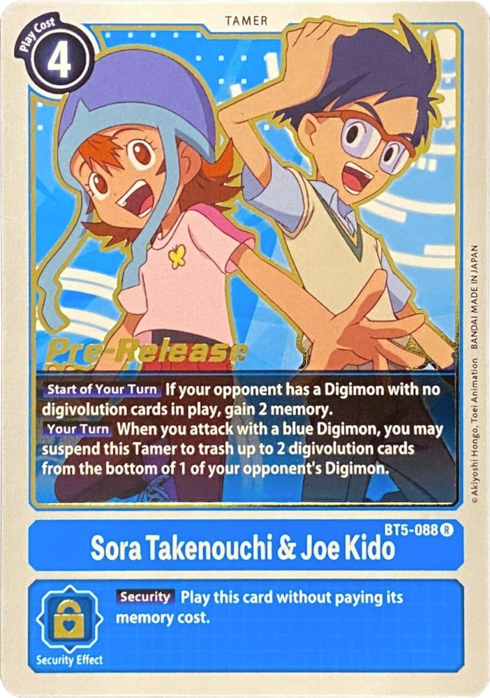 Sora Takenouchi & Joe Kido [BT5-088] [Battle of Omni Pre-Release Promos]