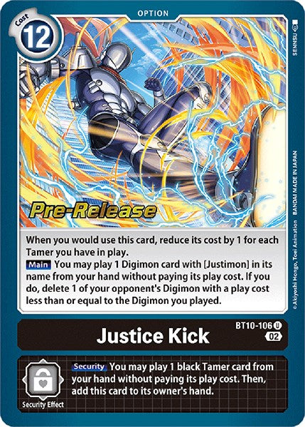 Justice Kick [BT10-106] [Xros Encounter Pre-Release Cards]