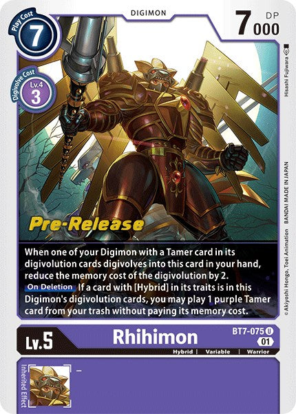 Rhihimon [BT7-075] [Next Adventure Pre-Release Cards]