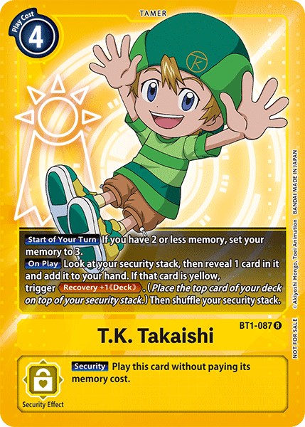 T.K. Takaishi [BT1-087] (Official Tournament Pack Vol.3) [Release Special Booster Promos]