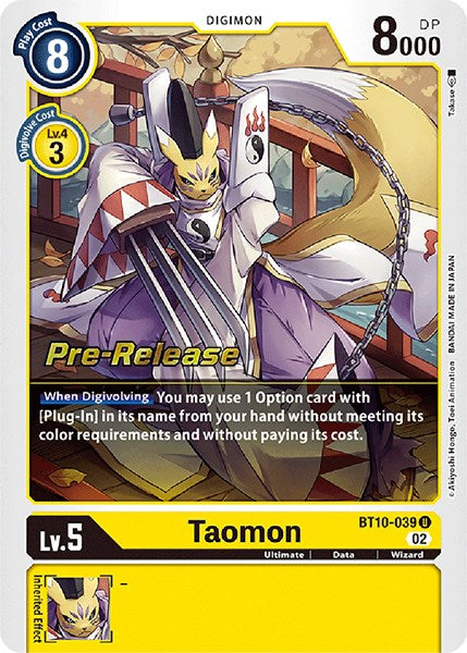 Taomon [BT10-039] [Xros Encounter Pre-Release Cards]