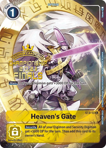 Heaven's Gate [ST3-13] (2021 Championship Finals Tamer‘s Evolution Pack) [Starter Deck: Heaven's Yellow Promos]