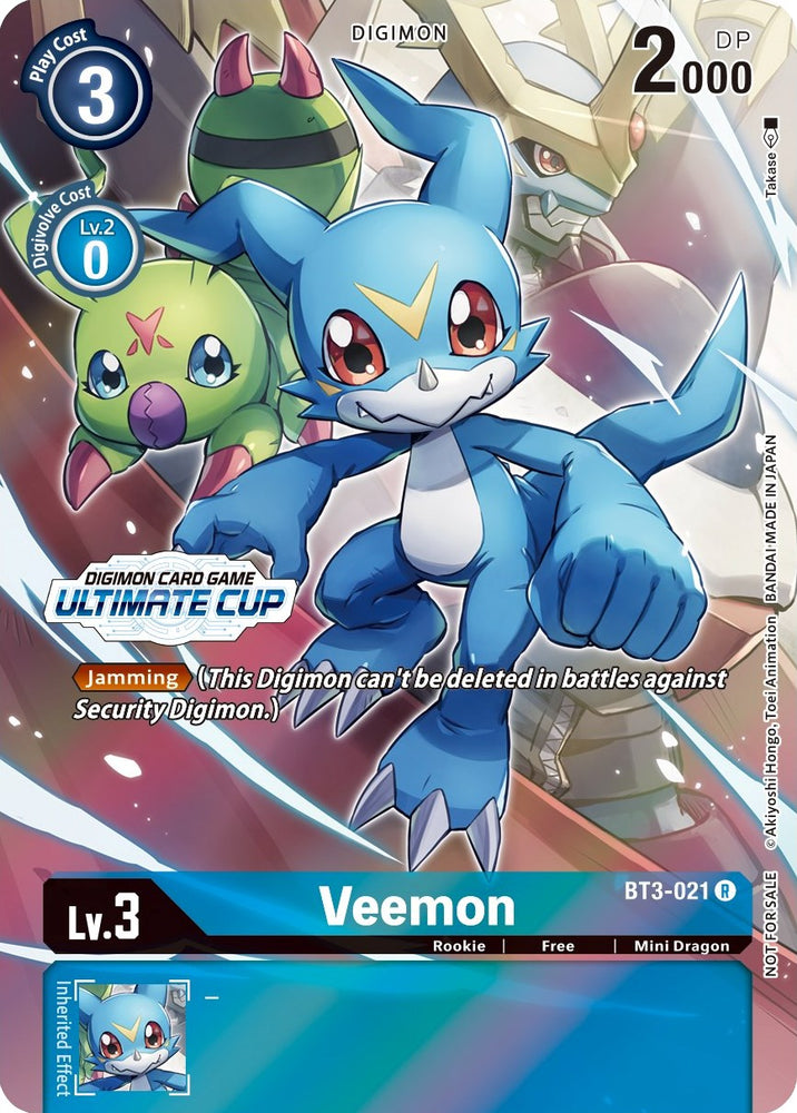 Veemon [BT3-021] (April Ultimate Cup 2022) [Release Special Booster Promos]