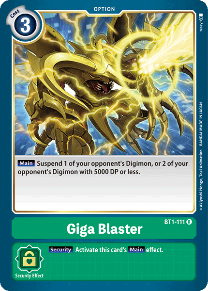 Giga Blaster [BT1-111] [Release Special Booster Ver.1.0]